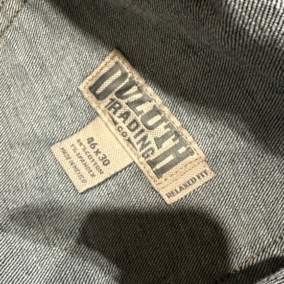 Duluth Trading Co Dark Blue Denim Ballroom Jeans 46 W 30 length cotton - Picture 4 of 6